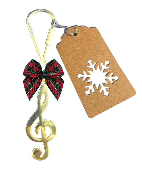 G-Clef - Treble Clef Christmas Ornament