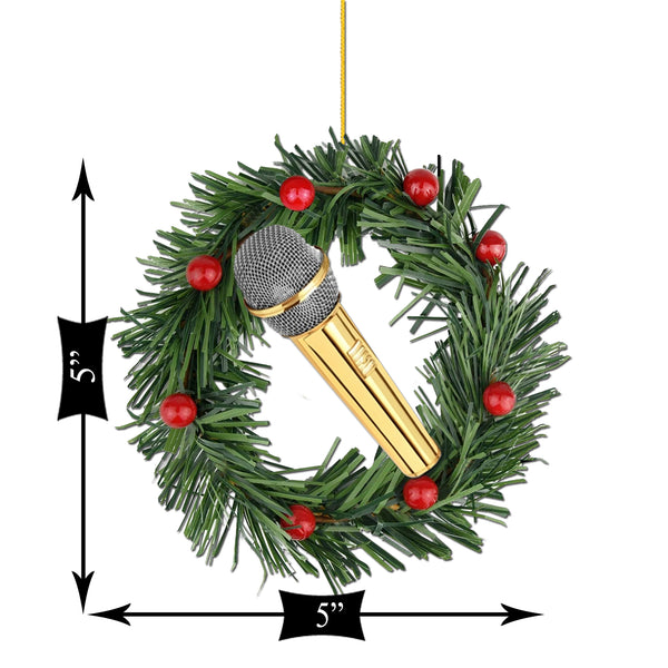 Singer's Microphone Christmas Ornament