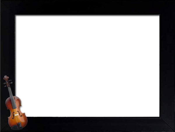 Music Picture Frame - with Fiddle Decoration - Size 5" by 7"