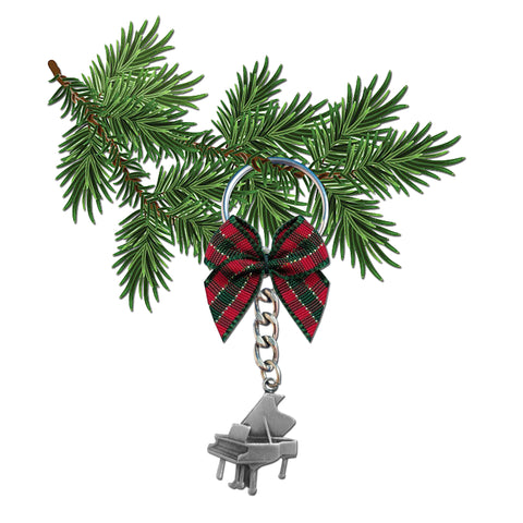 Grand Piano Pewter Christmas Ornament