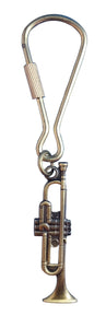 Antique Brass Trumpet Keychain
