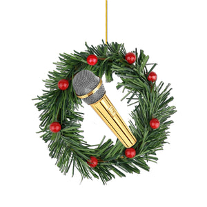 Singer's Microphone Christmas Ornament