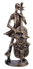 Musician Figurines - Bronze Cellist Figurine