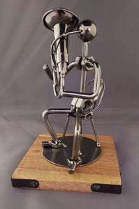 Silver Tuba Player Figurine
